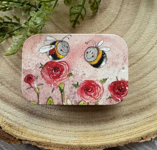Bees and Roses Sliding Tin